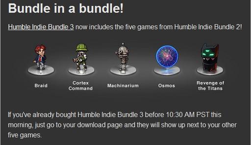 Обо всем - Добавлено 5 игр в Humble Indie Bundle #3