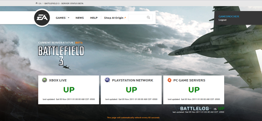 Battlefield 3 - Статус серверов